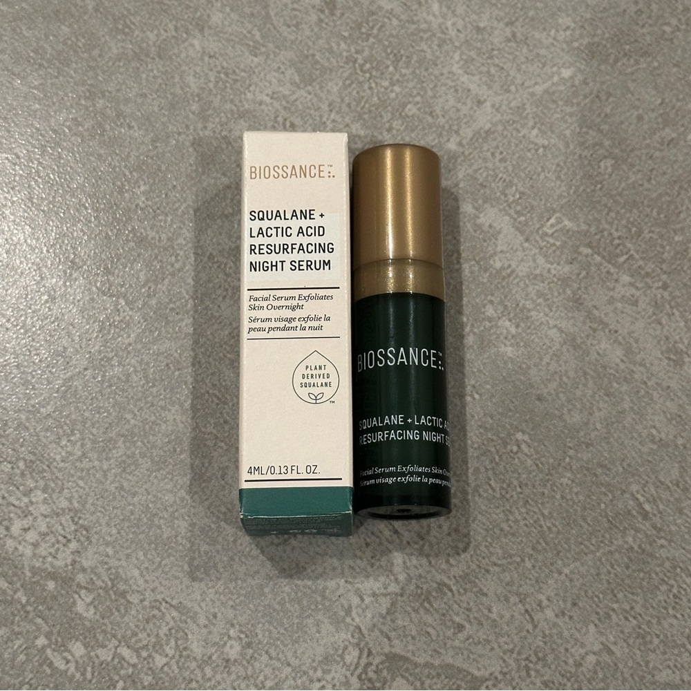 2/$20 Biossance Squalane + Lactic Acid Resurfacing Night Serum 4ml